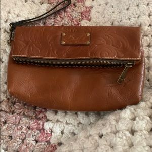 Patricia Nash Leather tooled wristlet